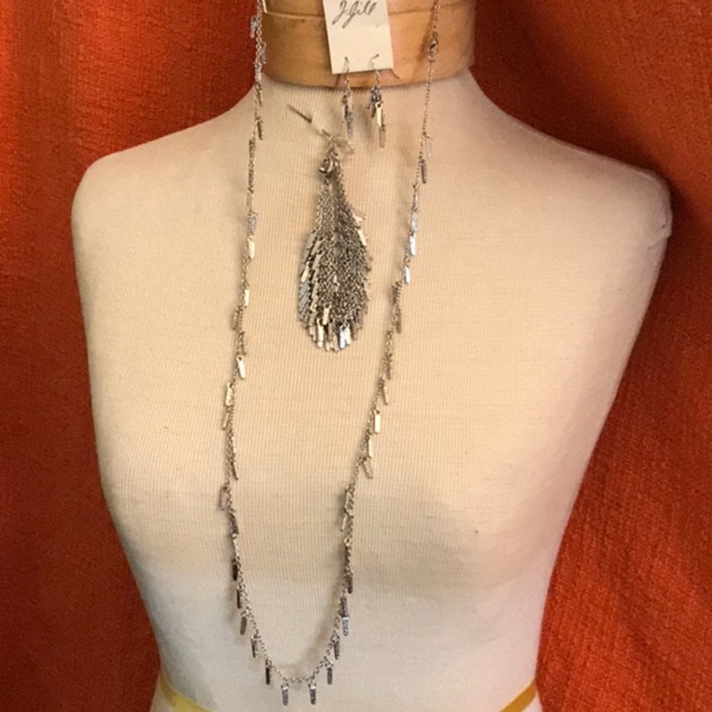 J Jill necklace|bracelet|earrings Silver Fringe